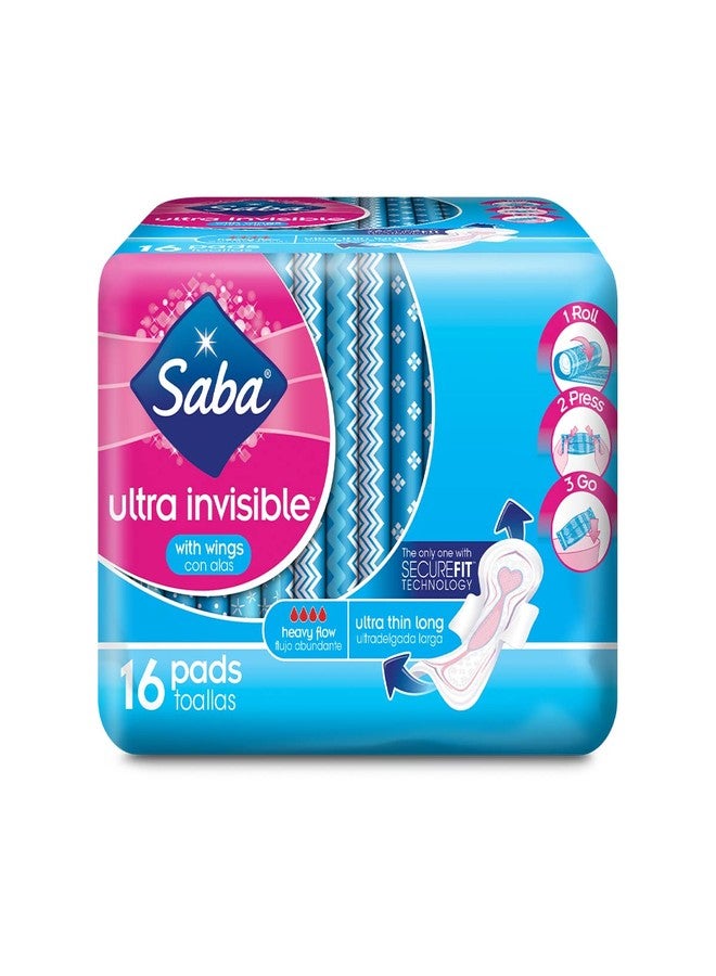 Saba Kombucha Saba® Ultra Invisible™ Ultra Thin Long with Wings - Image 1